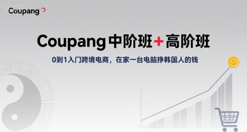 Coupang中阶班+高阶班，0到1入门跨境电商，在家一台电脑挣韩国人的钱-创盈坊