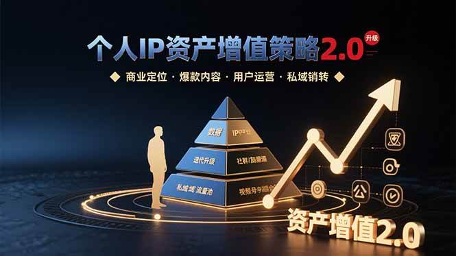 （15653期）个人IP资产增值策略2.0 拆解商业定位/爆款内容/用户运营/私域销转四大模块-创盈坊