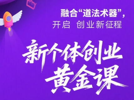 新个体创业黄金课：道法术器四维抢占2025红利-创盈坊