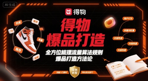 得物爆品打造，全方位梳理得物流量算法规则爆品打造规则-创盈坊