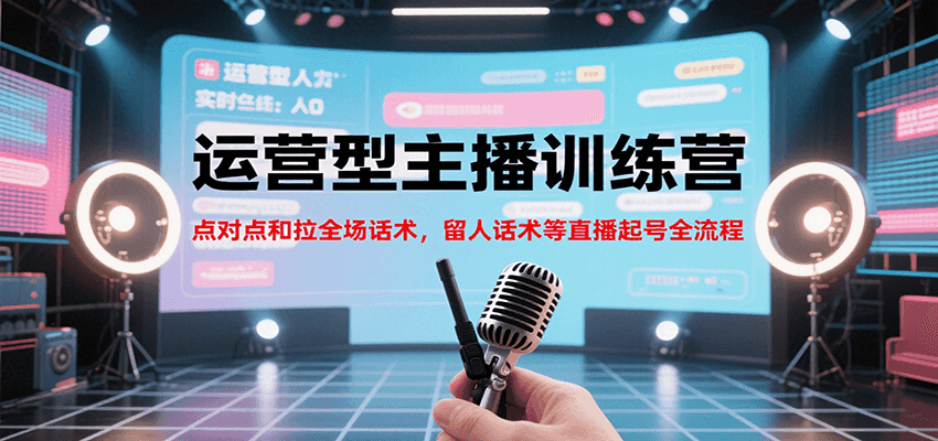 运营型主播训练营，点对点和拉全场话术，留人话术等直播起号全流程（更新8月）-创盈坊