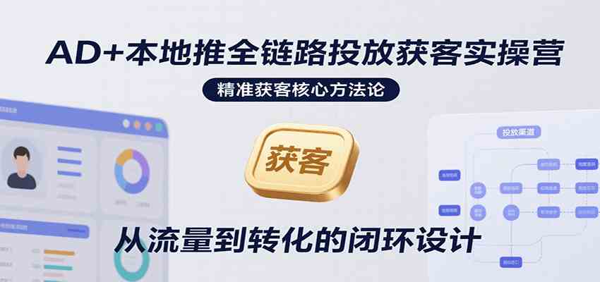 AD+本地推全链路投放获客实操营，快速掌握精准获客技巧，当天投放当天转化高效营销-创盈坊